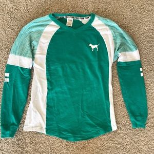 Teal PINK Victoria secret sweater